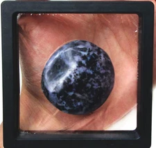 Mystic merlinite indigo gabbro palm stone purple gemstone Madagascar FRAMED