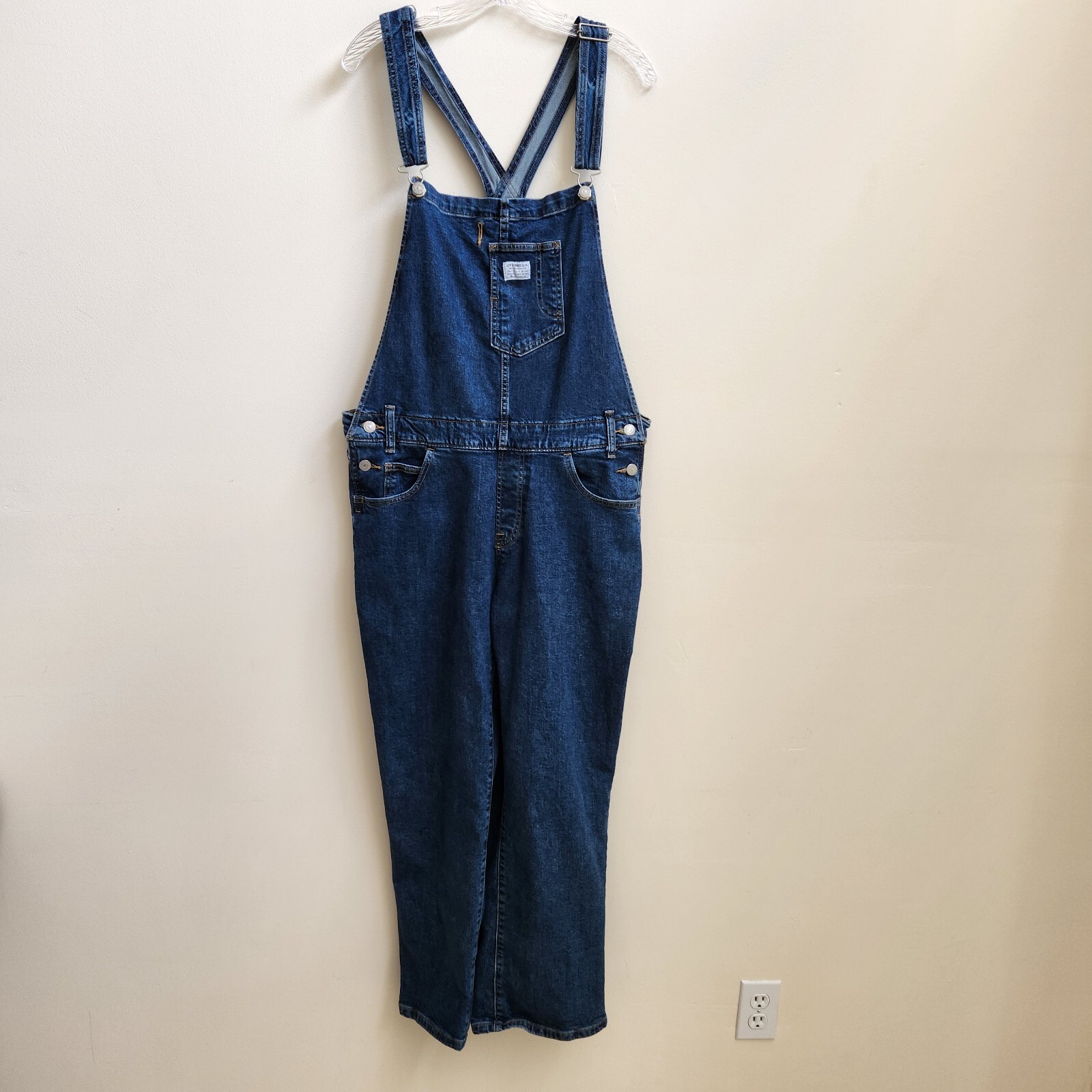 Levi Strauss & Co Overalls Women's 18W San Francisco Two Horse Brand Blue Denim