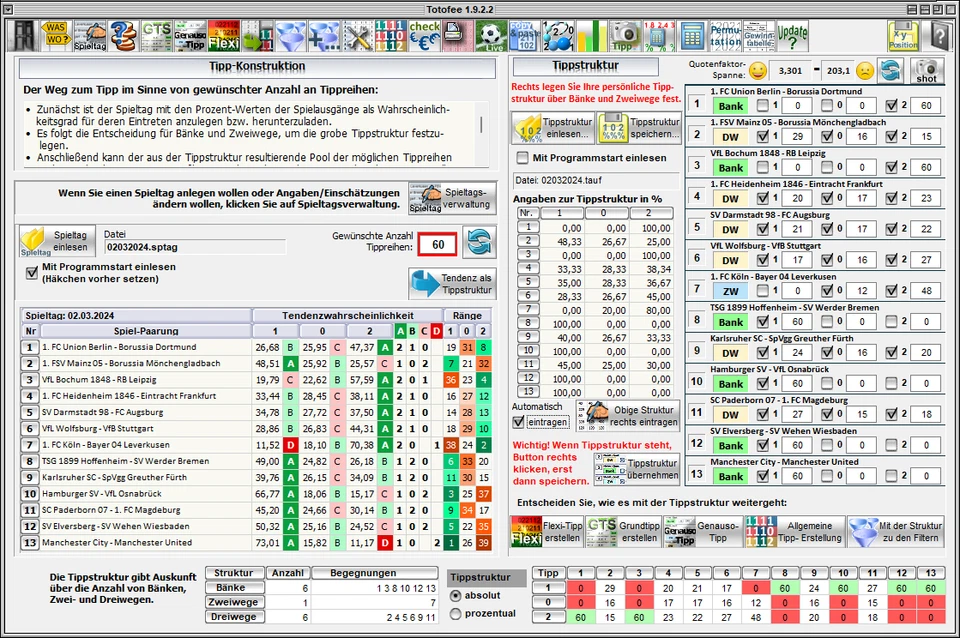 Totofee, PC-Programm für den ambitionierten Toto-Tipper per Download - Bild 3 von 4