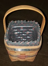 Longaberger 1993 Inaugural Basket & Liner & protector ⭐️⭐️ Patriotic Themed