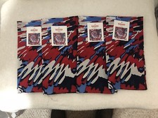 LOT OF 4 NEW COLORFUL BANDANA RED WHITE AND BLUE