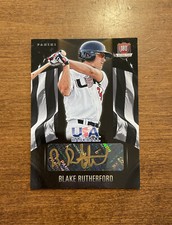 Blake Rutherford 2014 USA Baseball National Team Gold Ink Auto #18 Nationals /49