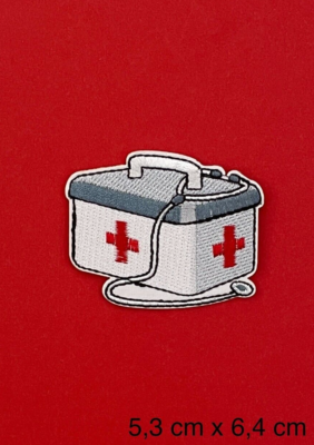 Bügelbild, Patch, Aufnäher, Flicken KRANKENSCHWESTER/ARZTKOFFER/STETHOSKOP