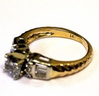 14k yellow gold 1.08ct I2 G-H womens round diamond engagement ring 3.9g vintage — photo 7