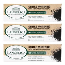 3 L'ANGELICA Gentle Whitening Toothpaste with Activated Charcoal 75ml 2.5fl. oz