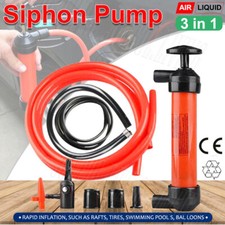 Manual Car Hand Petrol Oil Liquid Syphon Transfer Pump Siphon Hose Fuel Tool Kit