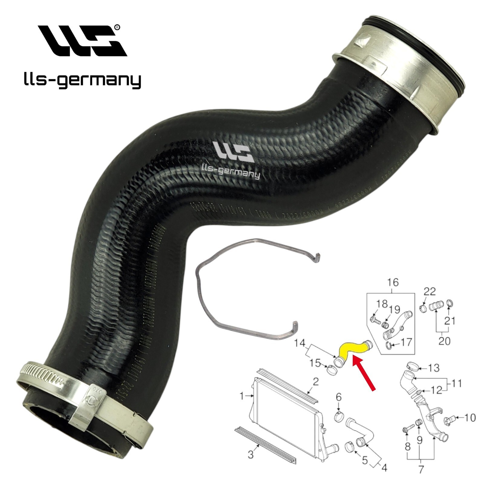 Turbo Hose Charge Air Hose For SEAT LEON 2.0 TFSI 1K0145832AD