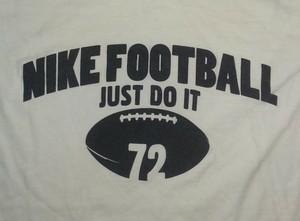 vintage Nike Football 72 Just Do It t shirt M basketball baseball track  field | eBay