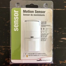 Motion Sensor OS306U-W 600W Wall Mount Switch White Cooper Wiring New In Package
