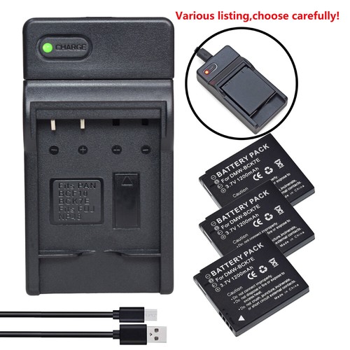 Battery or Slim charger For Panasonic DMW-BCK7 DMW-BCK7E DMW-BCK7GK DMW-BCK7PP