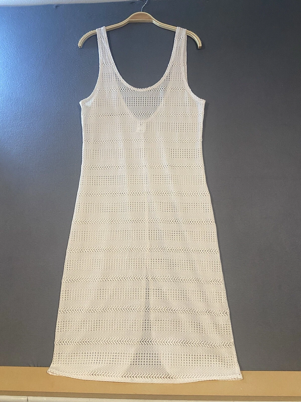 OFF WHITE Abito copricostume da bagno Shade & Shore bianco sporco donna maglione medio maxi vacanza