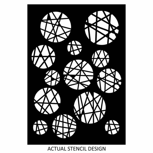 Abstract Circle Stencil - Craft Airbrush Painting Wall Mylar Reusable - Picture 2 of 2