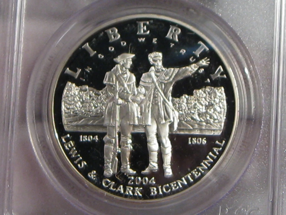 Deep Cameo Proof 2004-P Lewis & Clark Silver US Commem Dollar PCGS PR69 DCAM - Image 2 of 4