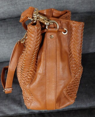 Large Deux Lux Woven Leather Purse / Bag | eBay