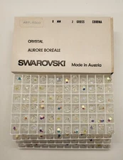 Factory Pack Swarovski Crystal Clear AB 8mm Faceted Round 5000 Beads; 288pc; NIB