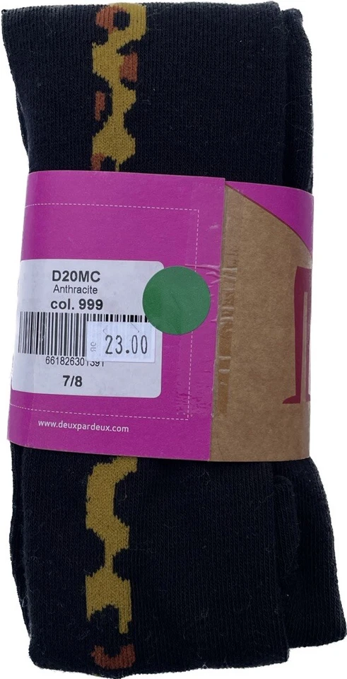 Medias Deux par Deux Niñas Talla 3/4 Negras Con Rayas Leopardo Nuevas Foto 2 de 2