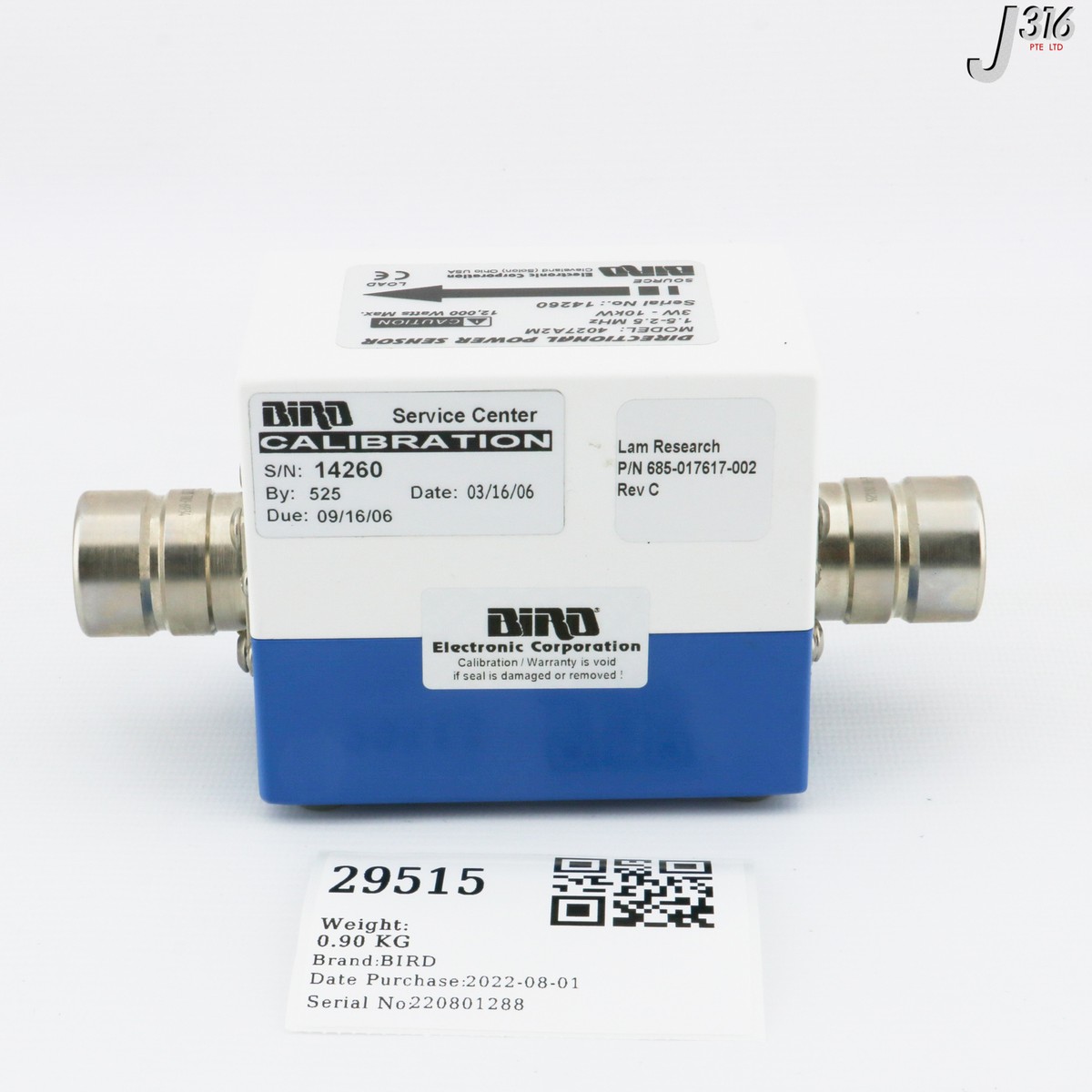 DCポンプ 29515 BIRD DIRECTIONAL POWER SNSR, 1.5-2.5MHZ, 3W-10KW (NEW
