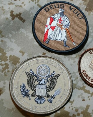 Dss Kabul Sicherheit Force Afghanistan Klette 2-PATCH Set: US Embassy + Deus