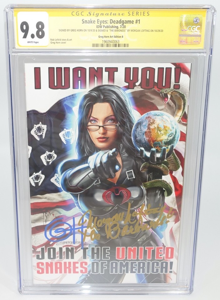 SIGNED SNAKE EYES:DEADGAME #1 SIGNED BY GREG HORN & MORGAN LOFTING Comic Art