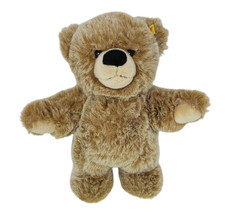 12" STEIFF BOBBY BROWN TAN TEDDY BEAR STUFFED ANIMAL PLUSH TOY GOLD 021930