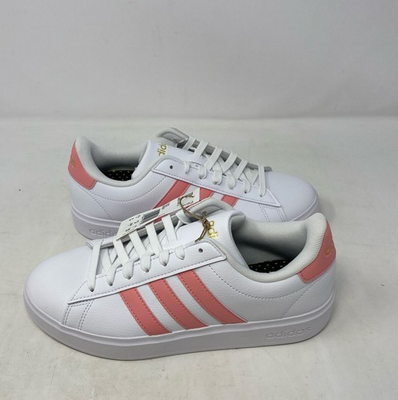 #ad #ad adidas Women’s Grand Court 2.0 Tennis Shoe White Semi Pink Spark Size 8 $37.59