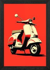 Poster arte da parete con cornice Vespa IV quadro stampa su tela