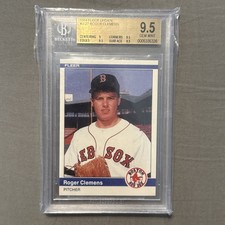 1984 Fleer Update #U 27 Roger Clemens XRC BGS 9.5 Gem Mint Boston Red Sox Rookie