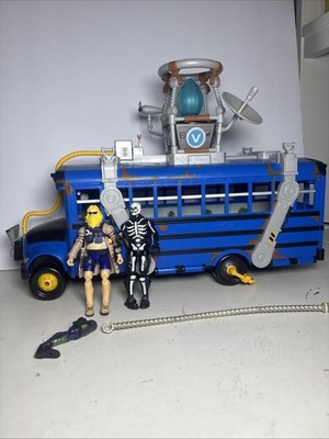 Jazwares Fortnite Battle Bus Deluxe Vehicle Lights Sound Works Missing Balloon