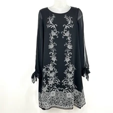 Max Studio Dress Womens M Paisley NWT Whimsigoth Dark Feminine Open Sleeve
