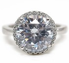 3CT Heat Treated Moissanite 925 Solid Genuine Sterling Silver Ring Sz 8 — photo 1