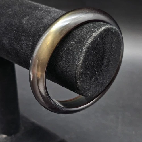 Smokey Green Translucent Bakelite Bangle Bracelet Vintage Plastic Jewelry