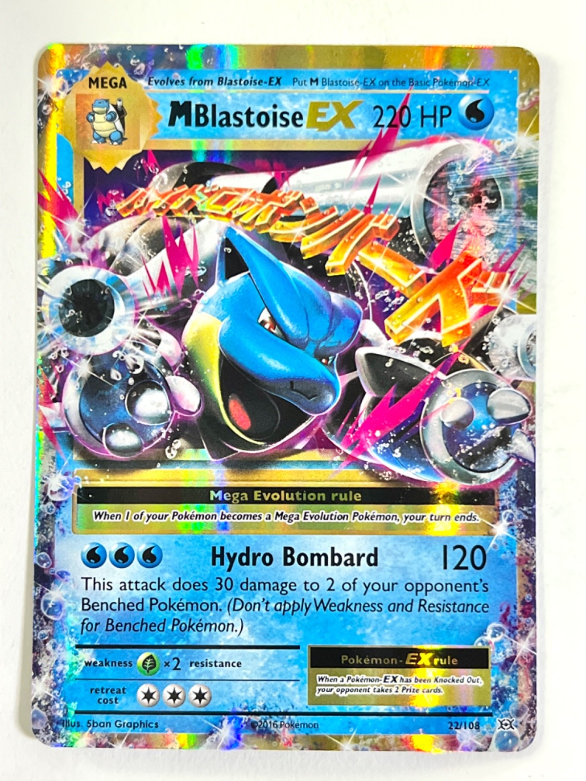M Blastoise EX 22/108 Ultra Rare XY Evolutions Pokemon - Pack Fresh Near Mint NM