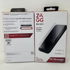 2x Zagg Invisible Shield Glass Elite Biometric Screen Protect-Samsung Galaxy S24
