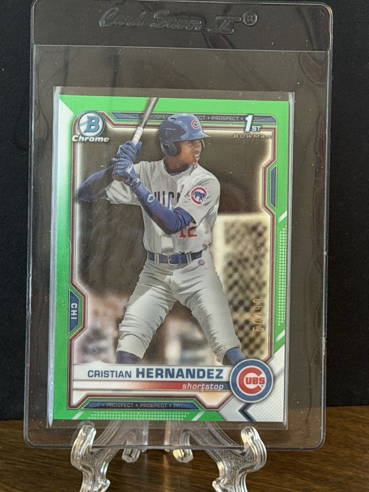 2021 Bowman Chrome - Cristian Hernandez #BCP-171 Green Refractor 50 /99