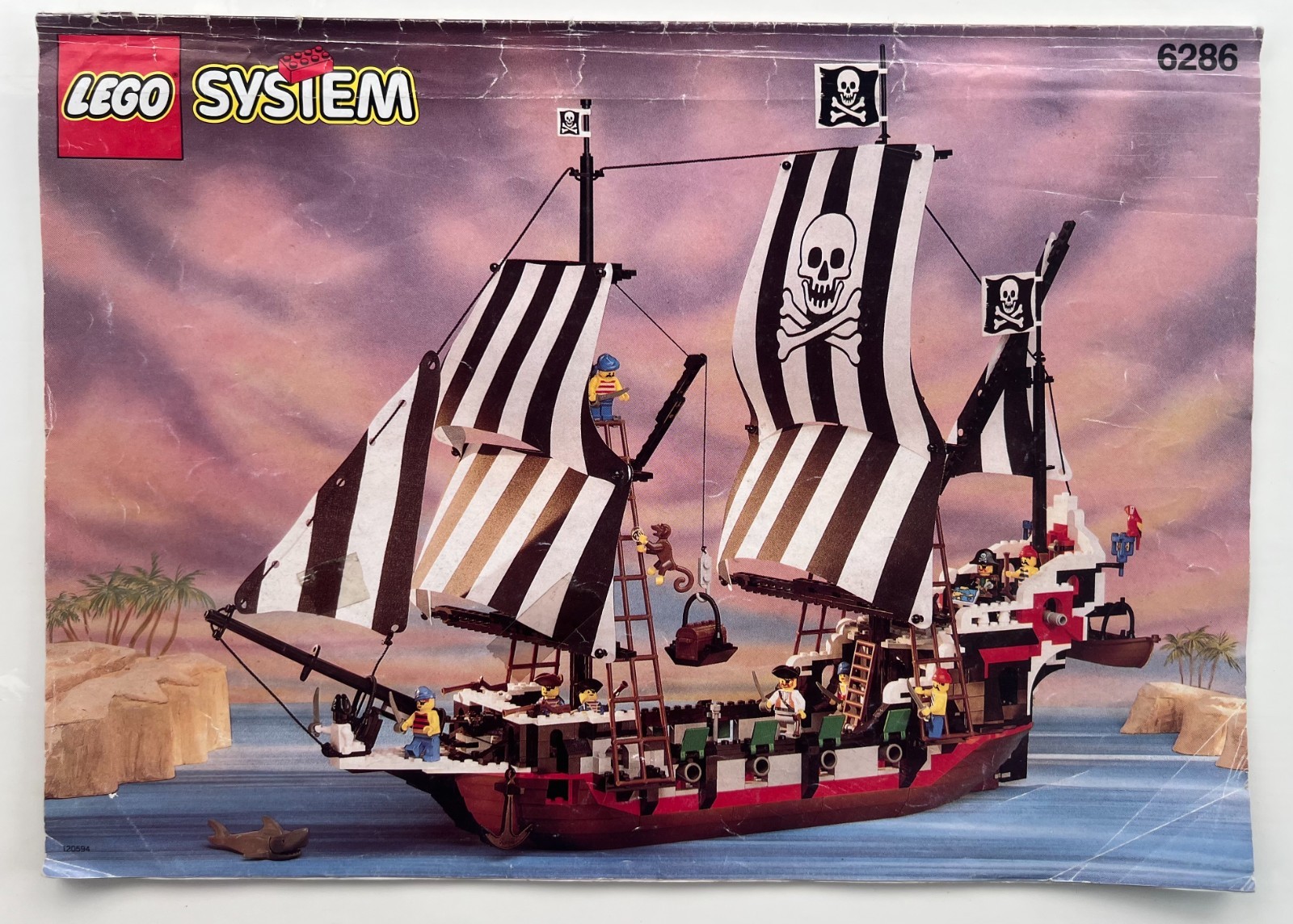 LEGO Pirates 6286 Skull's Eye Schooner Pirates I (1993) Vintage komplett
