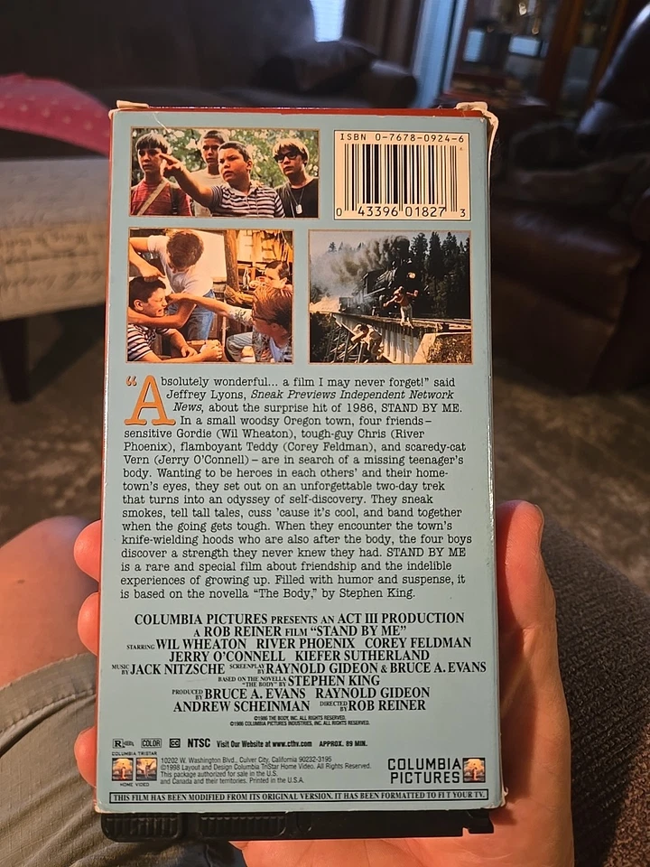 Stand by Me VHS River Phoenix, Wil Wheaton, Corey Feldman Columbia 1998 - Image 2 of 3