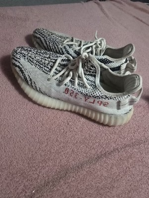 adidas Yeezy Boost 350 V2 Zebra White Black Low Top Lace Up Sneakers