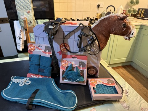 Lemieux Toy Pony Flash With Tack And Peacock Accessories
