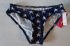 Xhilaration Swim Bottom Cheeky Bikini Blue Star Print Junior Size XS - NWT