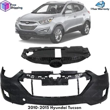 Front Bumper Cover Fascia & Grille Assembly Kit For 2010-2015 Hyundai Tucson