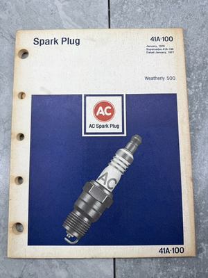 #ad AC Spark Plug GM Delco Parts Catalog January 1978 41A 100 $14.99