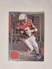 2025 Bowman University Chrome Nyziah Hunter #10 Nebraska 1st Bowman Base