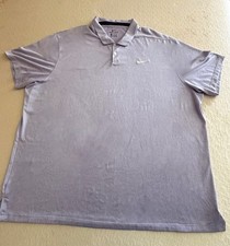 Nike Dri-fit Gray Polo Men  s 3XL Collared Short Sleeve Casual/Golf, Lavender Col