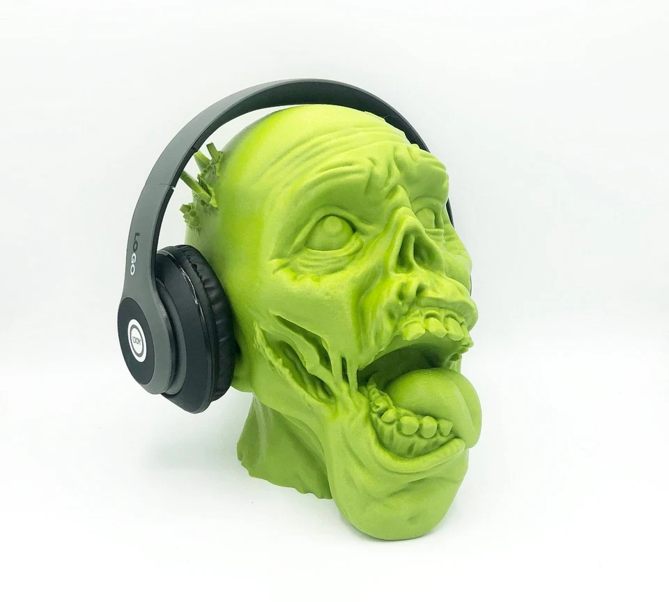 Cabezal de auriculares Zombie - Busto con soporte para auriculares impreso en 3D Foto 2 de 4