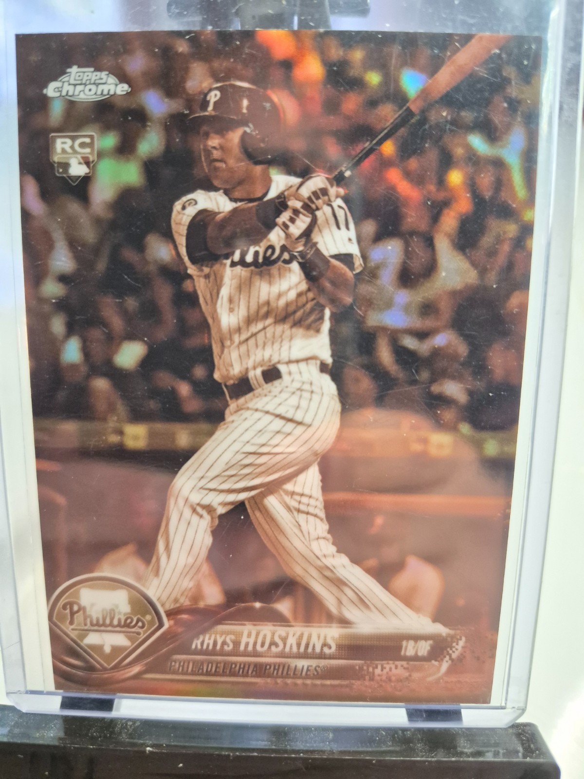 2018 Topps Chrome - Rhys Hoskins #70 Sepia Refractor (RC)