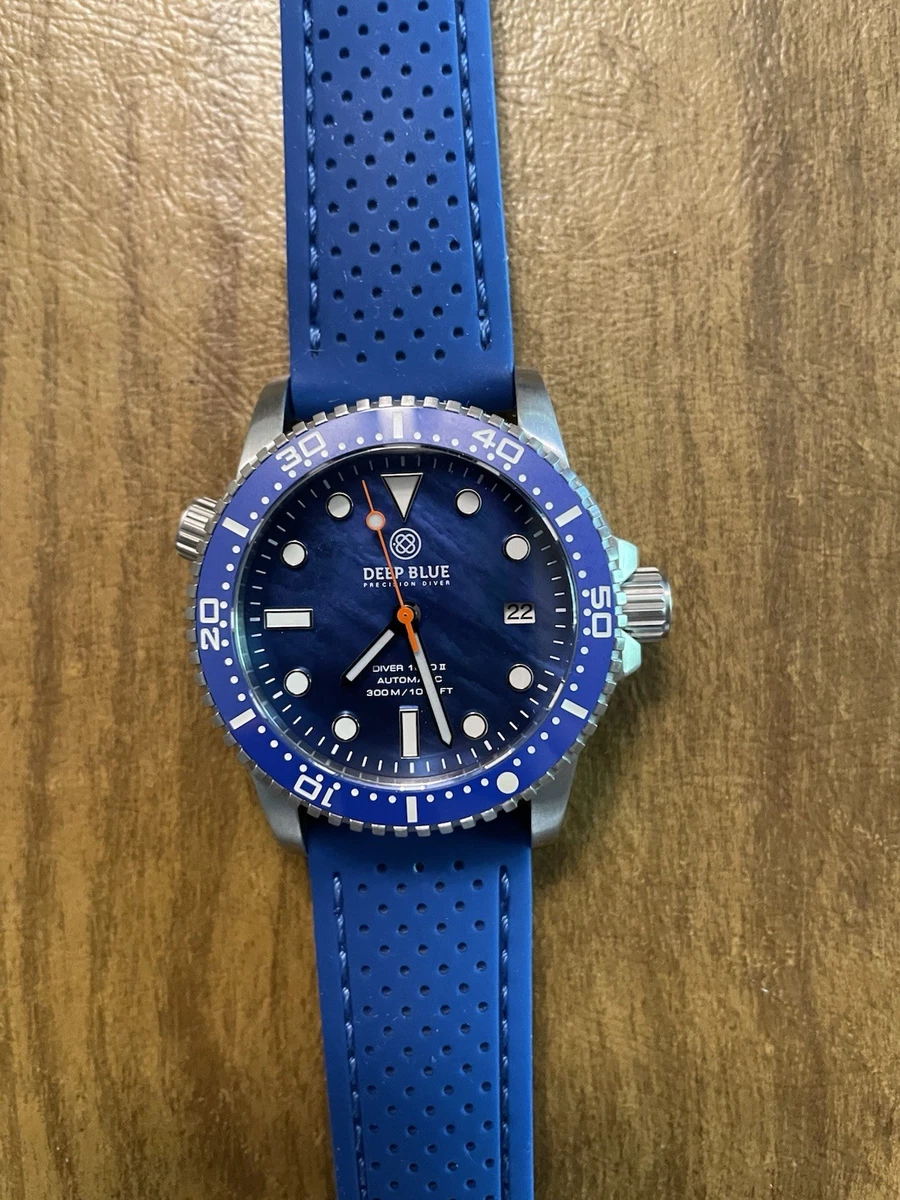 Deep Blue Silicone Diver Wristwatches for sale | eBay