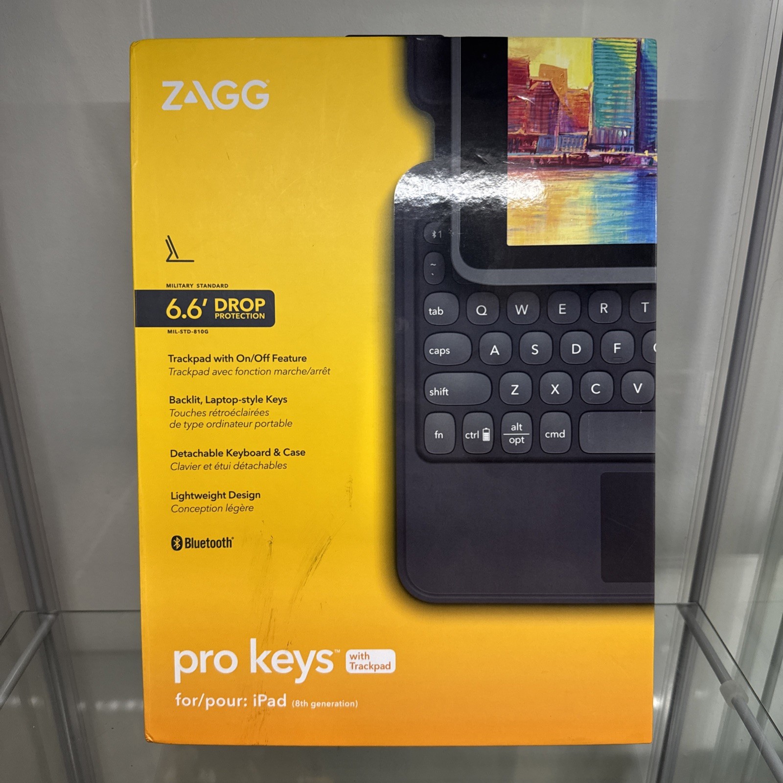 ZAGG Pro Keys Trackpad Wireless Keyboard for Apple iPad 10.2" 8th Gen