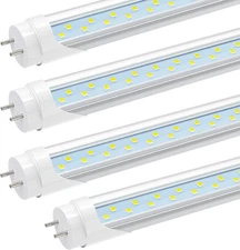 JESLED 2FT T8 LED Tube Light, 12W(30W Equivalent), 1680LM, 6000K, Ballast Bypass