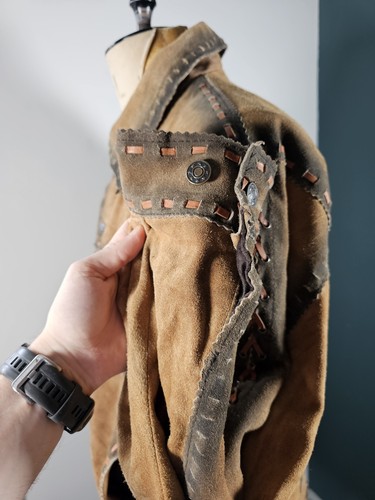 Vintage Stars & Stripes Western Leather Jacket Men's Large Indian Cowboy Style - Picture 10 of 22