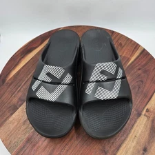 Oofos Footjoy Ooahh Slide Sandals Men's 11 Black White Comfort Slip On Recovery